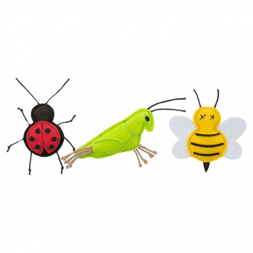 Hmyzáček - filcová hračka pro kočky (beruška/ vosa/ kobylka)