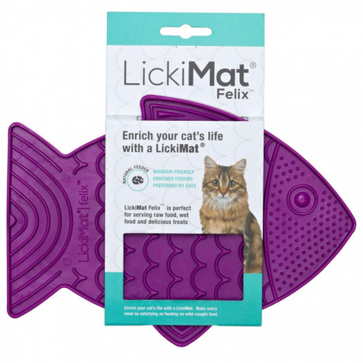 LickiMat Felix Cat lízací podložka, fialová