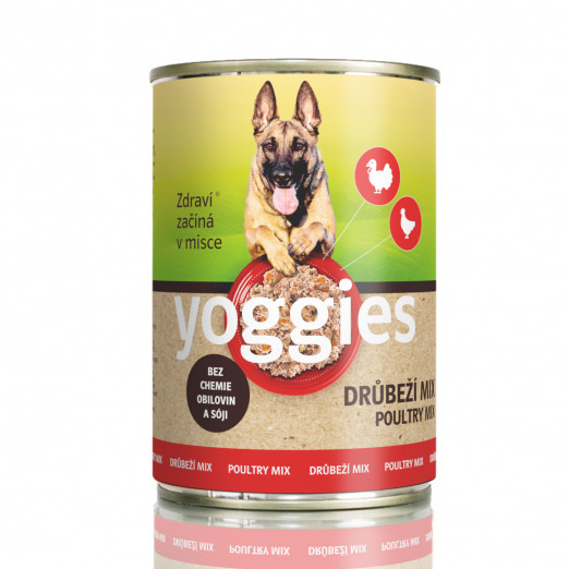 400g Yoggies konzerva drůbeží mix 