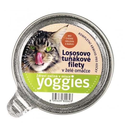 85g Yoggies mistička pro kočky s lososem, tuňákem a želé omáčkou 