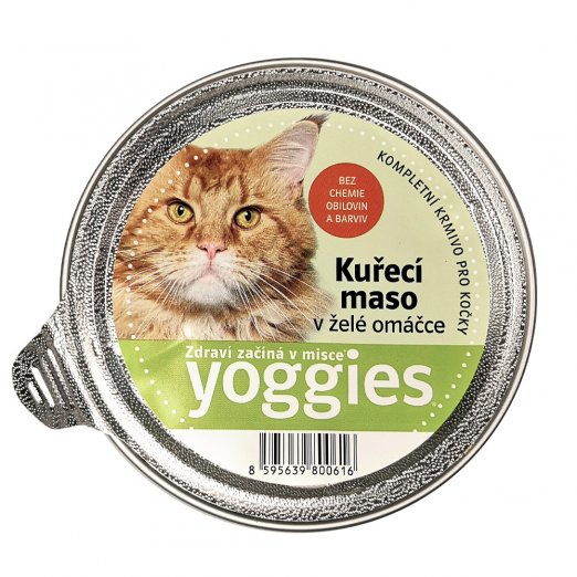 85g Yoggies mistička pro kočky s kuřecím masem a želé omáčkou