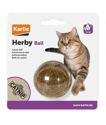 Karlie koule s šantou kočičí, hračka pro kočky, 5 cm