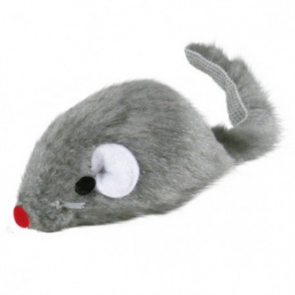 Myška malá šedá pro kočky 5 cm